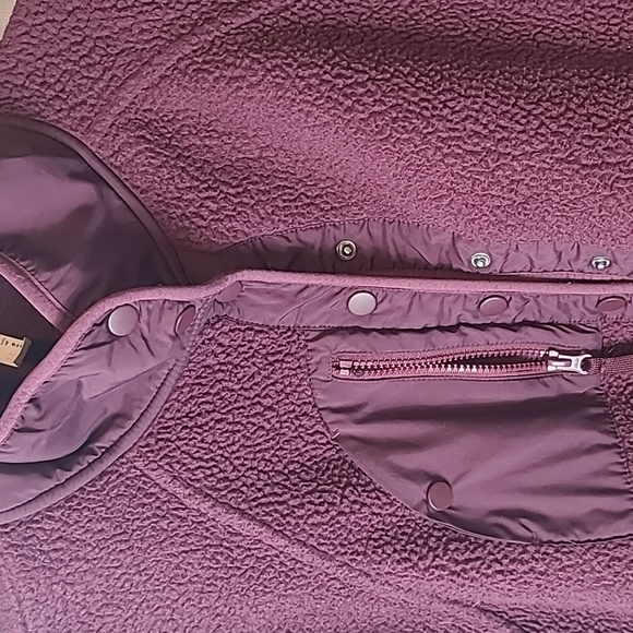 Free People Movement x Hatch Hit The Slopes Fleece Sweatshirt Jacket Deep Maroon - Picture 4 of 8